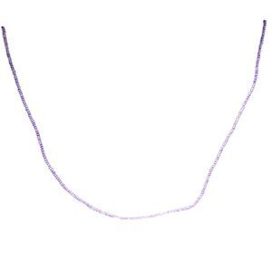 Simple Beaded Necklace Purple Clear Beads Girls Dressup Costume Fashion Jewelry